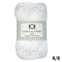 1017_8/8 Bleached White - Økologisk bomuldsgarn fra Karen Klarbæk