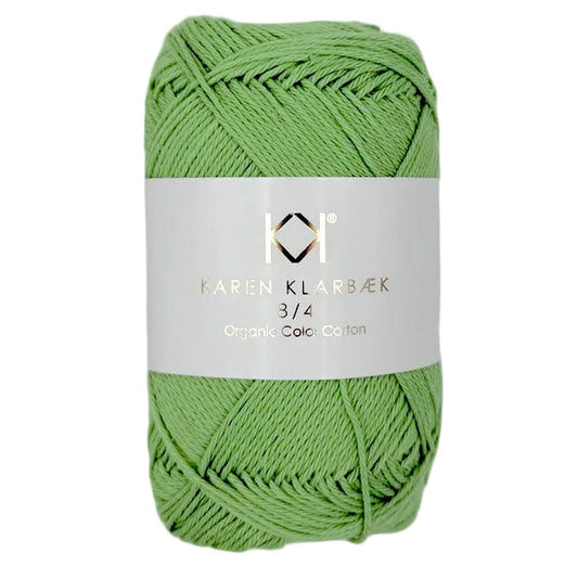0015_8/4 Lime Green - Økologisk bomuldsgarn fra Karen Klarbæk