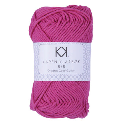 1021_8/8 Hot Pink - Økologisk bomuldsgarn fra Karen Klarbæk