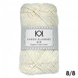 1018_8/8 Nature White - Økologisk bomuldsgarn fra Karen Klarbæk