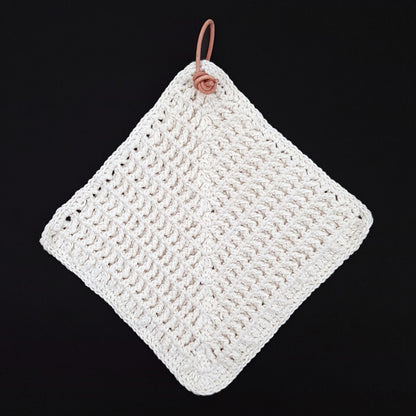 Diagonale grydelapper – strikke- og hæklekits (Dark Old Rose)