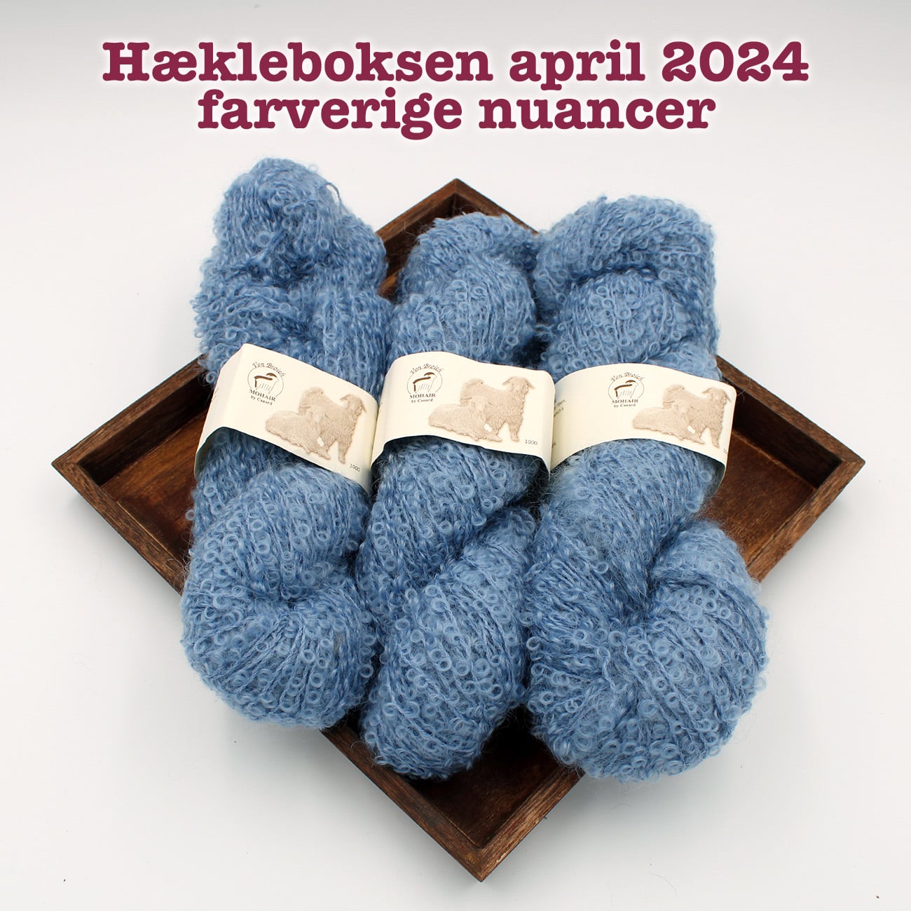 Hækleboksen april 2024 farverige nuancer - Mohair by Canard
