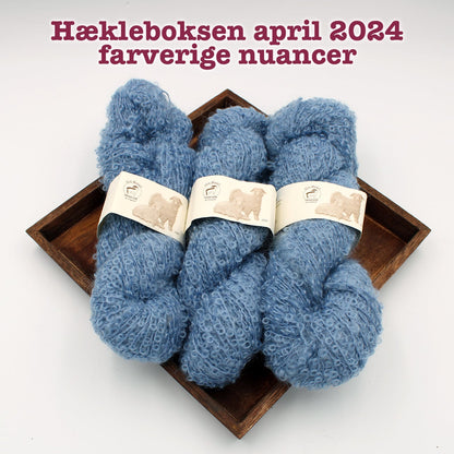 Hækleboksen april 2024 farverige nuancer - Mohair by Canard