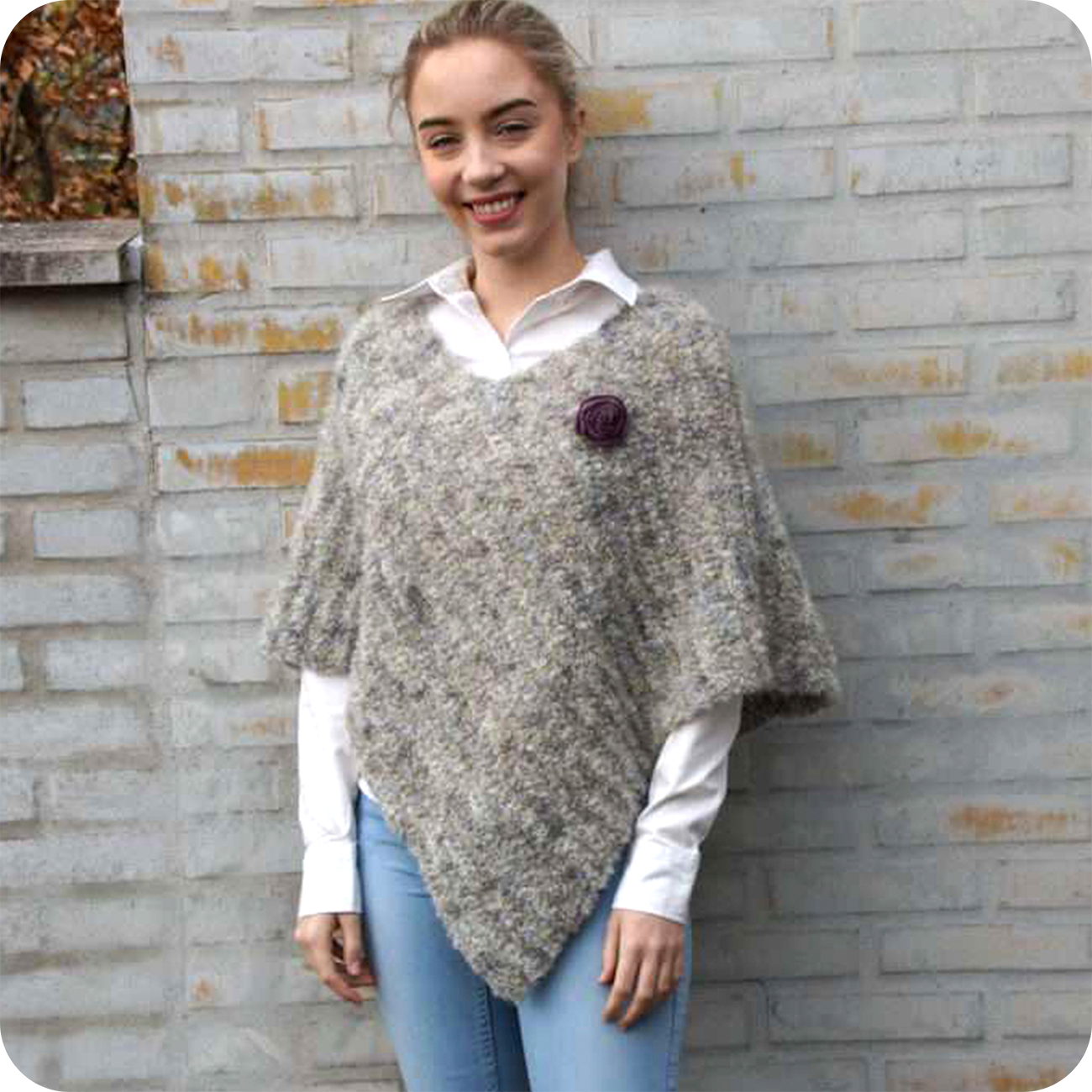 Hækleboksen april 2024 opskrift hæklet cape - mohair by canard