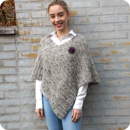 Hækleboksen april 2024 opskrift hæklet cape - mohair by canard