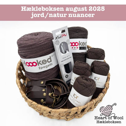 Hækleboksen august 2025 jord/natur nuancer