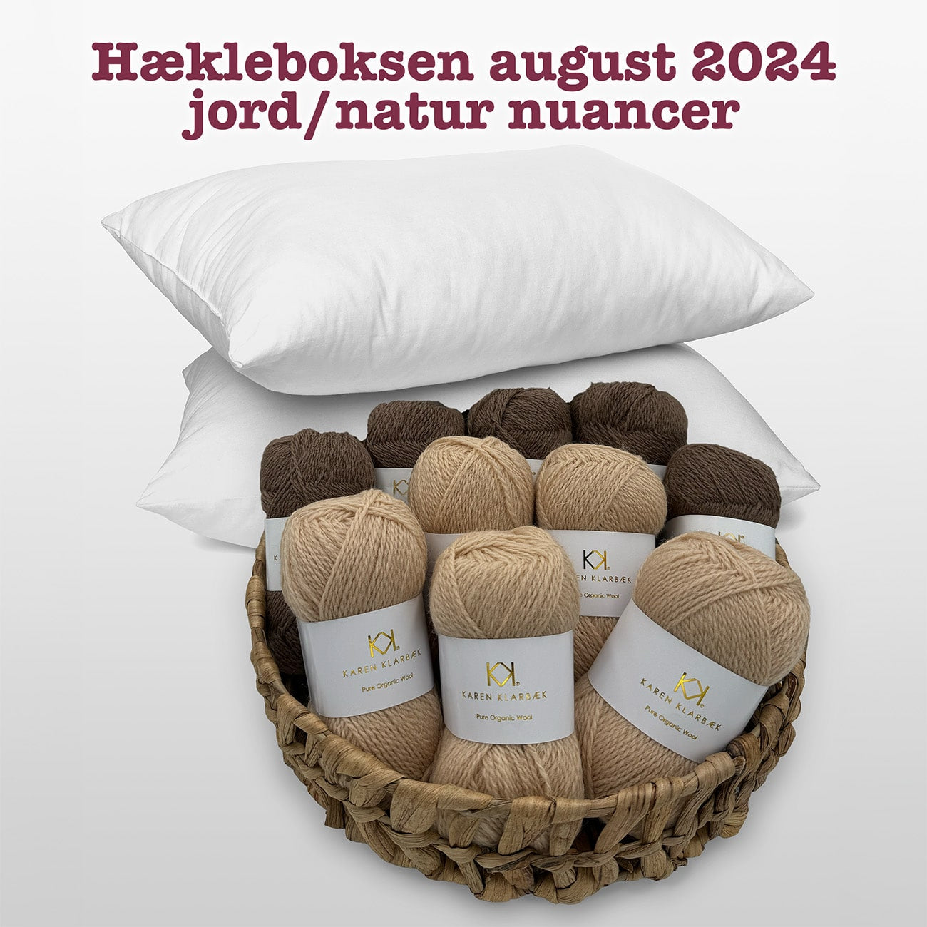 Hækleboksen august 2024 jord/natur nuancer