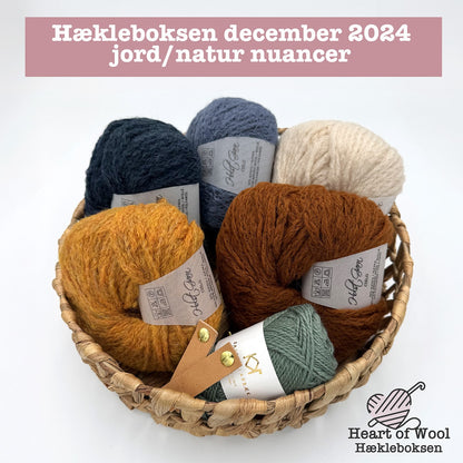 Hækleboksen december 2024 jord/natur nuancer