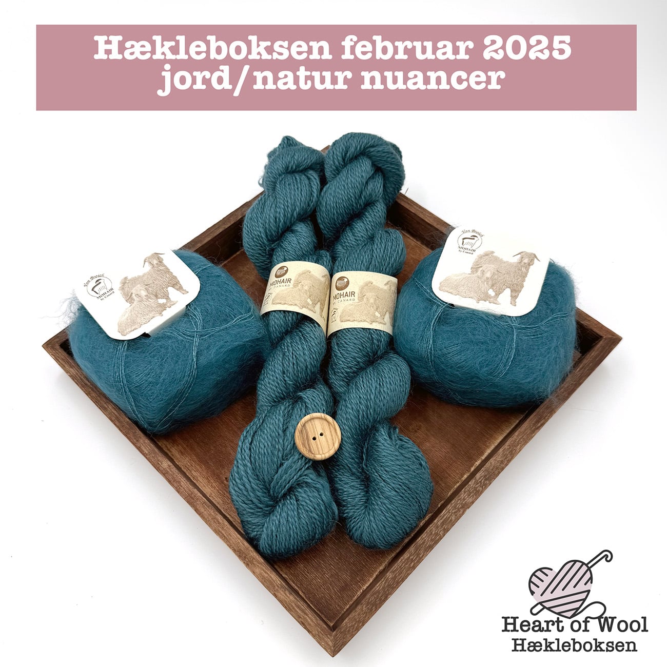 Hækleboksen februar 2025 jord/natur nuancer