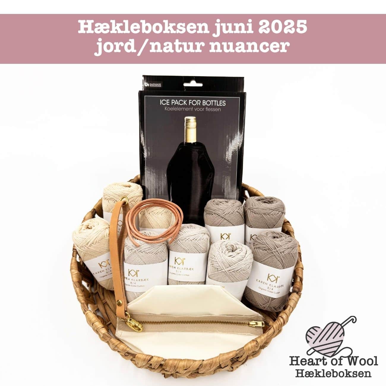 Hækleboksen juni 2025 jord/natur nuancer