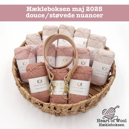 Hækleboksen maj 2025 douce/støvede nuancer