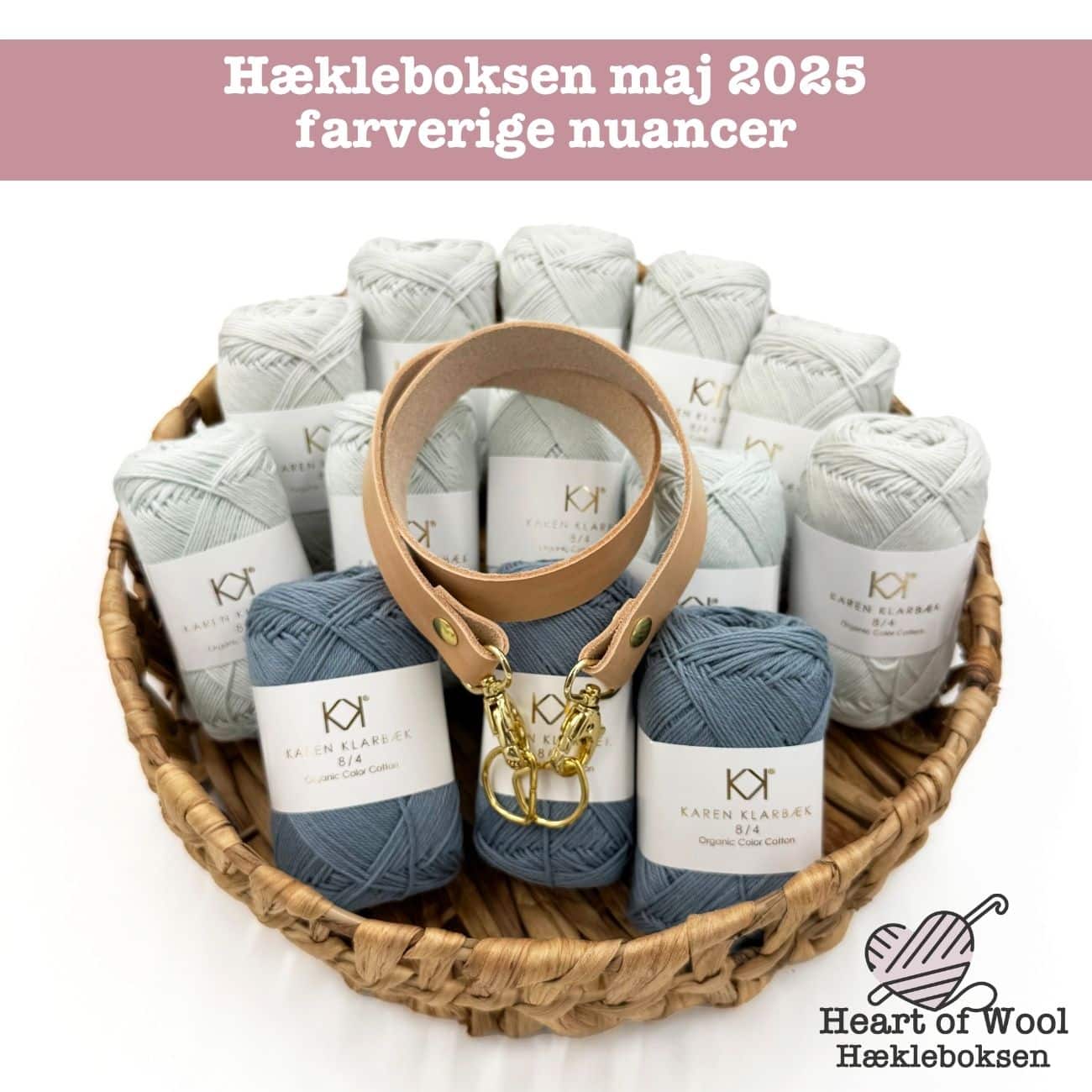 Hækleboksen maj 2025 farverige nuancer