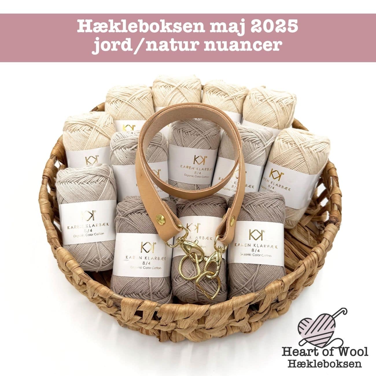 Hækleboksen maj 2025 jord/natur nuancer