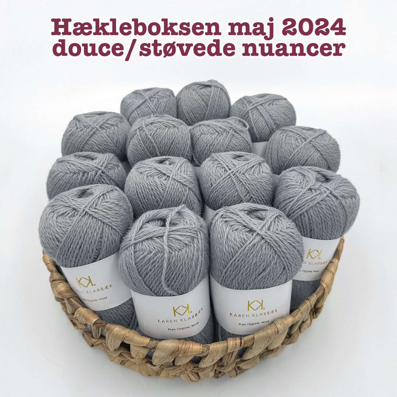 Hækleboksen maj 2024 douce/støvede nuancer karen klarbæk