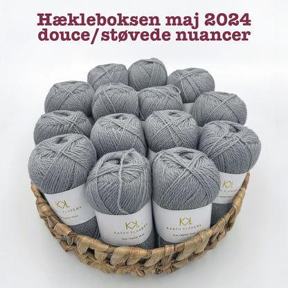 Hækleboksen maj 2024 douce/støvede nuancer karen klarbæk