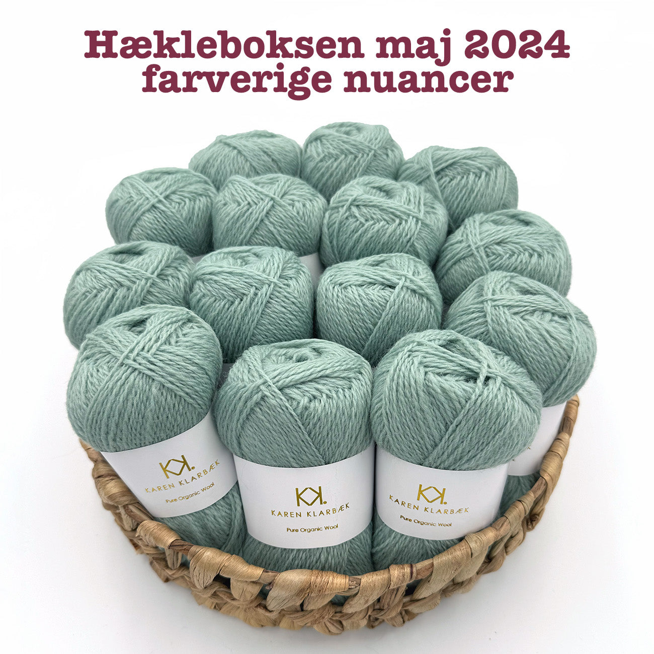 Hækleboksen maj 2024 farvrige nuancer karen klarbæk