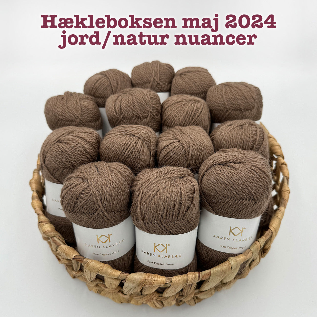 Hækleboksen maj 2024 jord/natur nuancer karen klarbæk