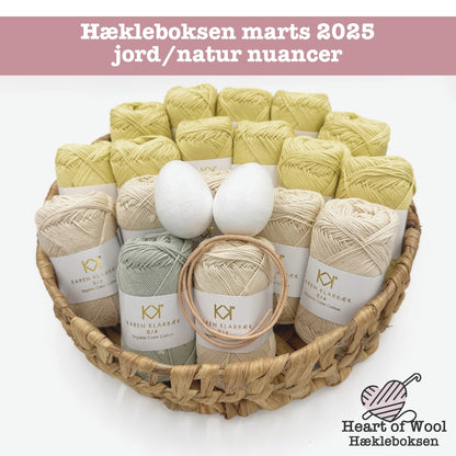 Hækleboksen marts 2025 jord/natur nuancer