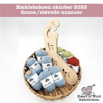 Hækleboksen oktober 2025 douce/støvede nuancer