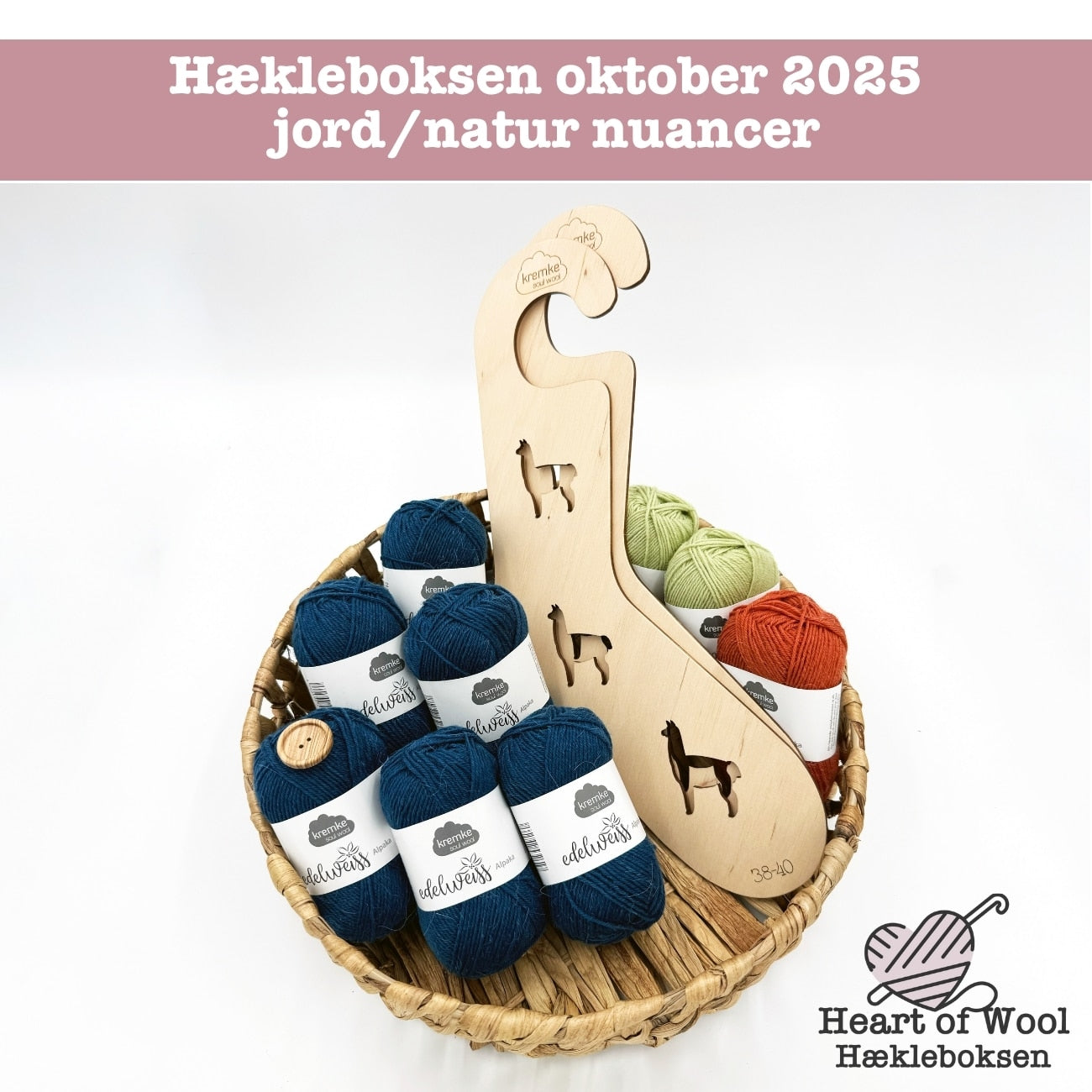 Hækleboksen oktober 2025 jord/natur nuancer