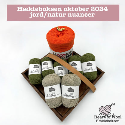 Hækleboksen oktober 2024 jord/natur nuancer