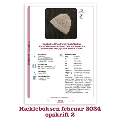 Hækleboksen standard februar 2024 opskrift 2