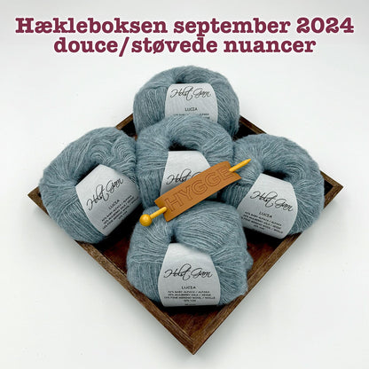 Hækleboksen september 2024 douce/støvede nuancer