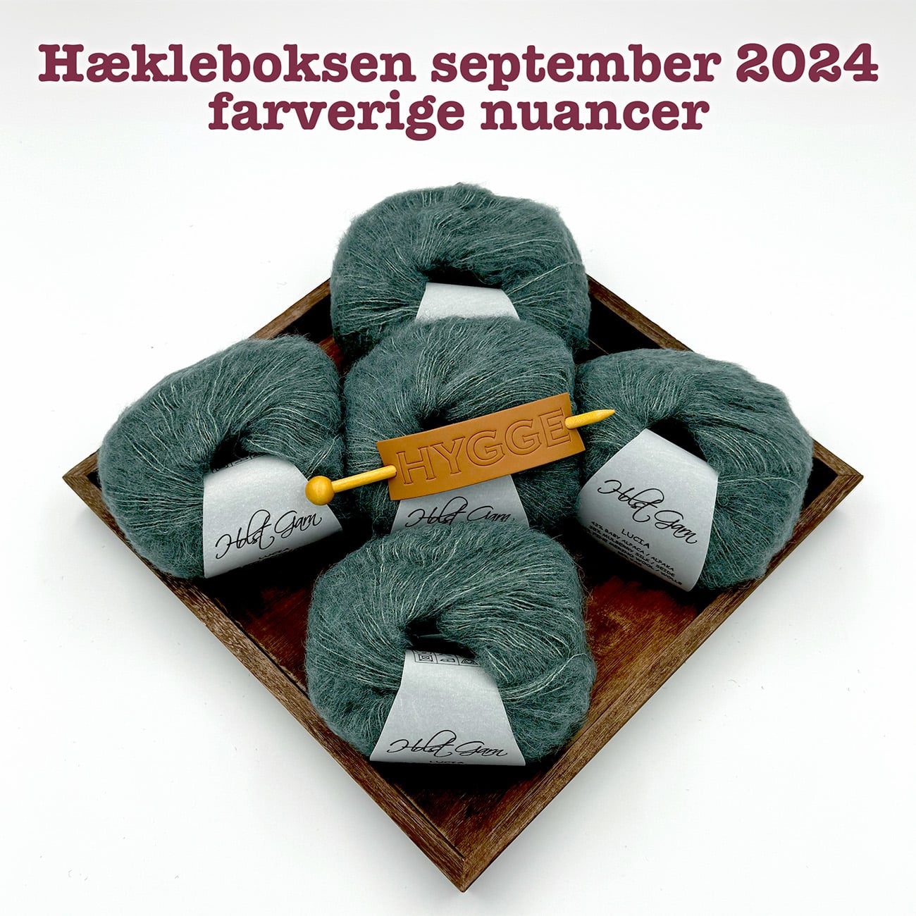 Hækleboksen september 2024 farverige nuancer