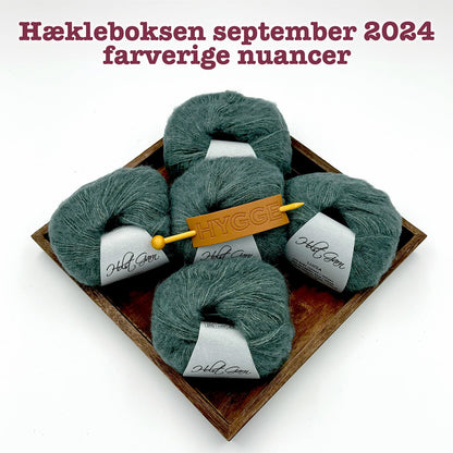 Hækleboksen september 2024 farverige nuancer