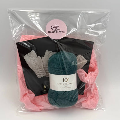 Pulsvarmere med snoninger – Strikke- og Hæklekits (Pine Green)