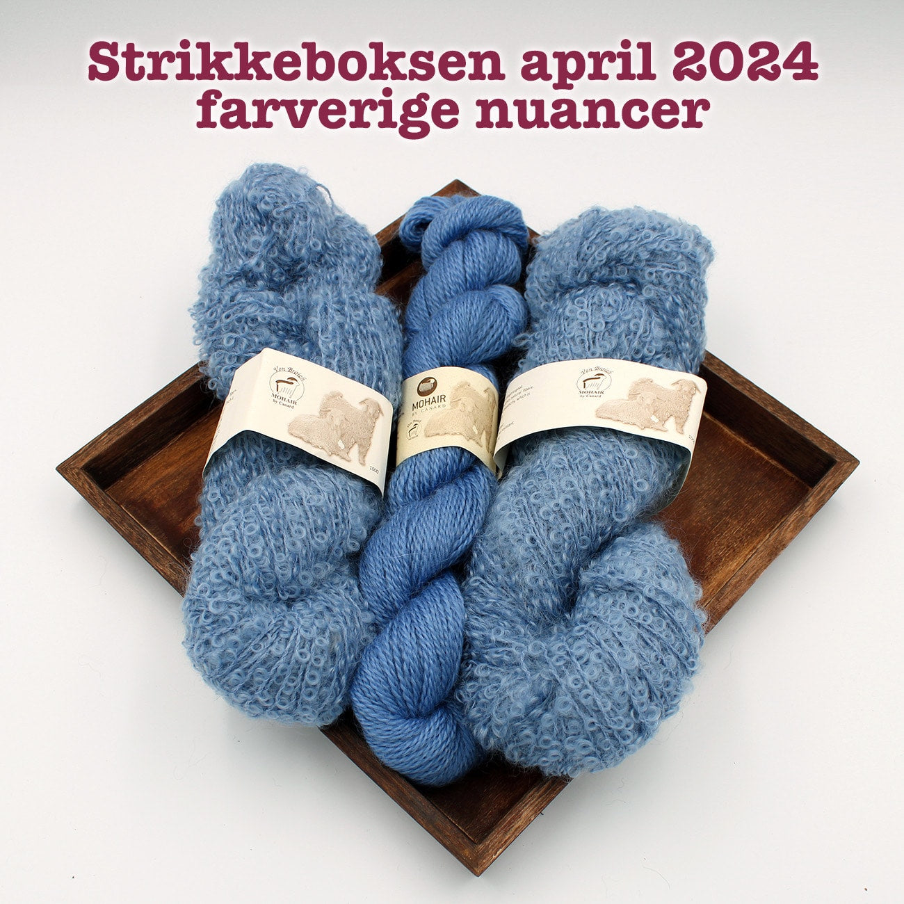 Strikkeboksen april 2024 farverige nuancer