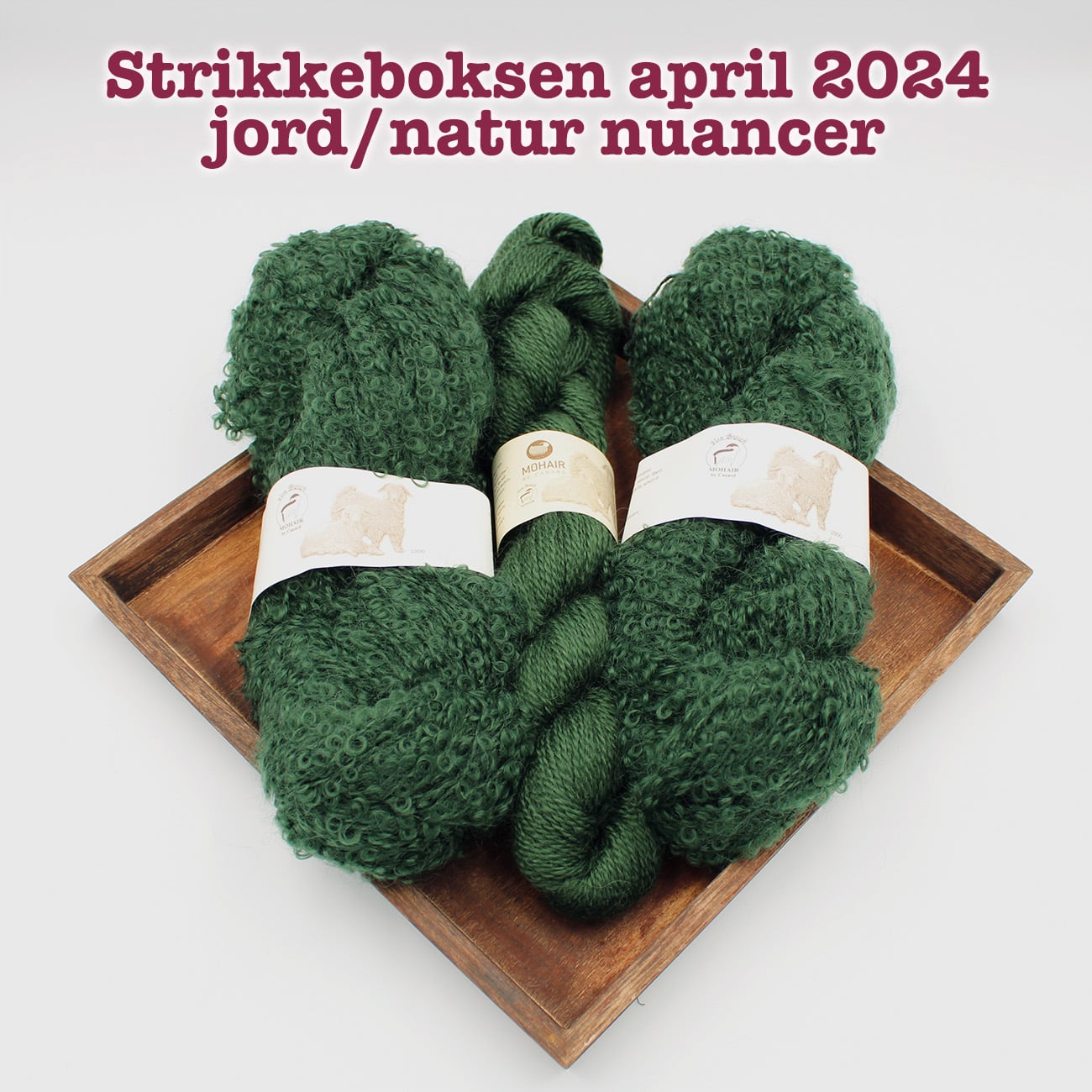 Strikkeboksen april 2024 jord/natur nuancer