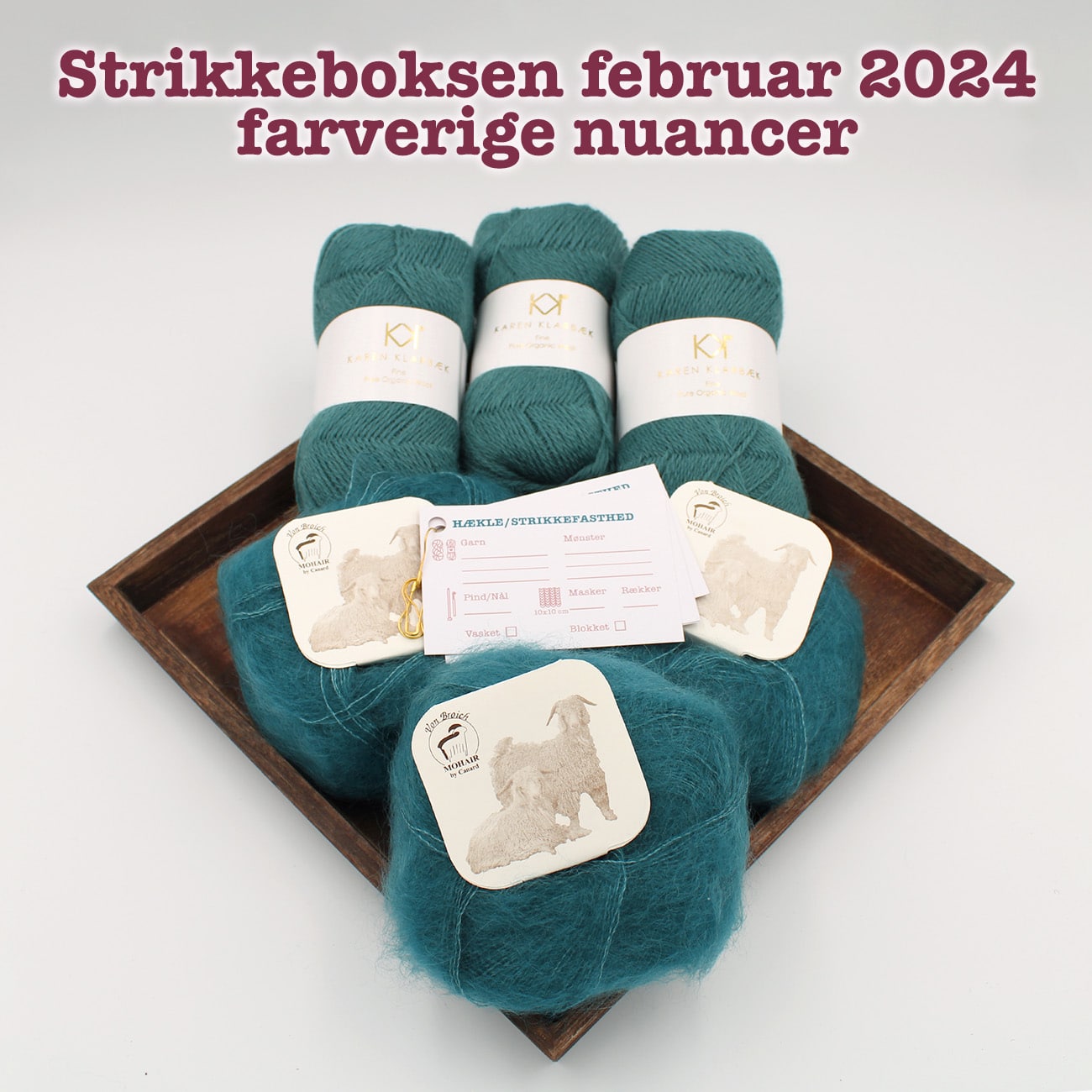 Strikkeboksen standard februar 2024 farverige nuancer