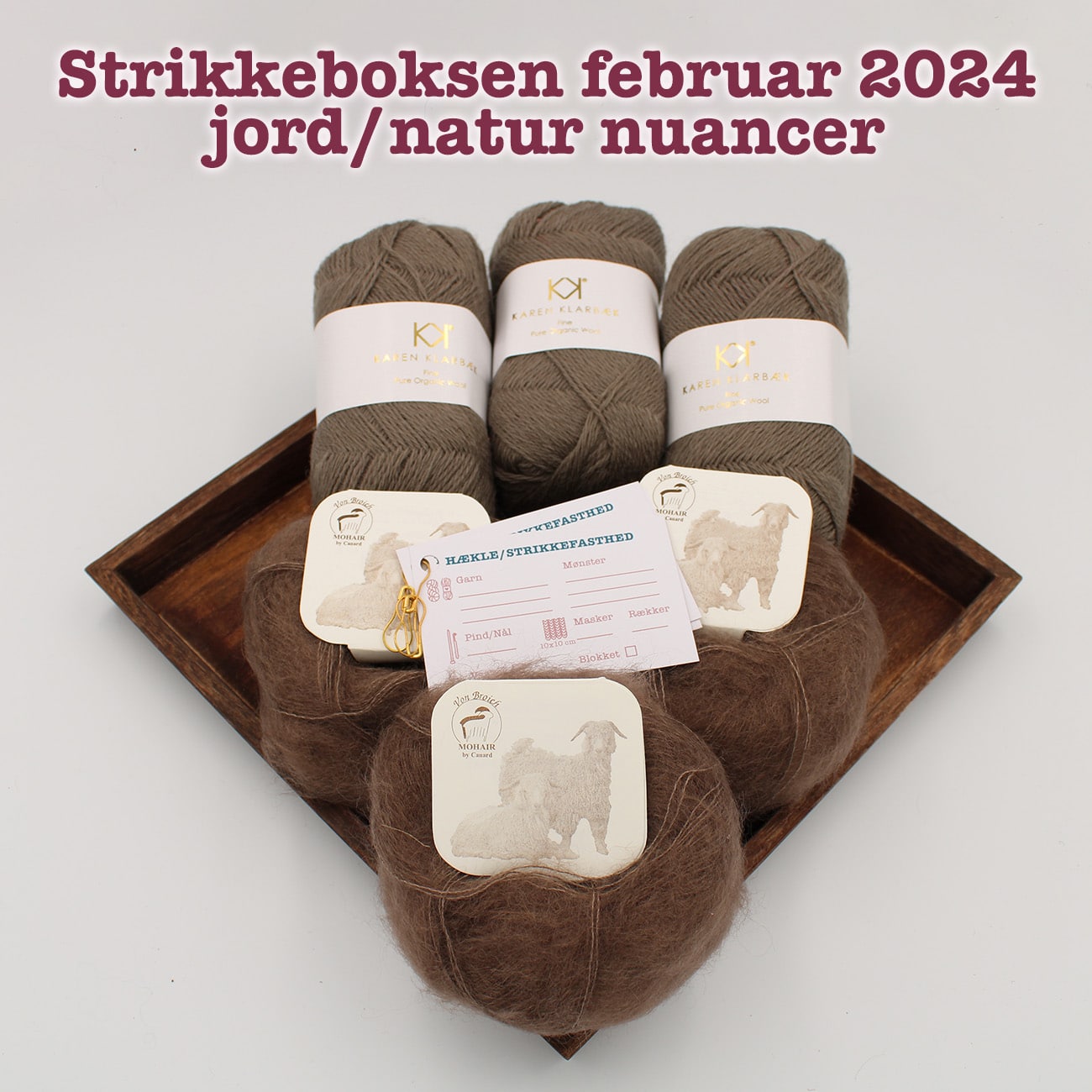 Strikkeboksen standard februar 2024 jord/natur nuancer