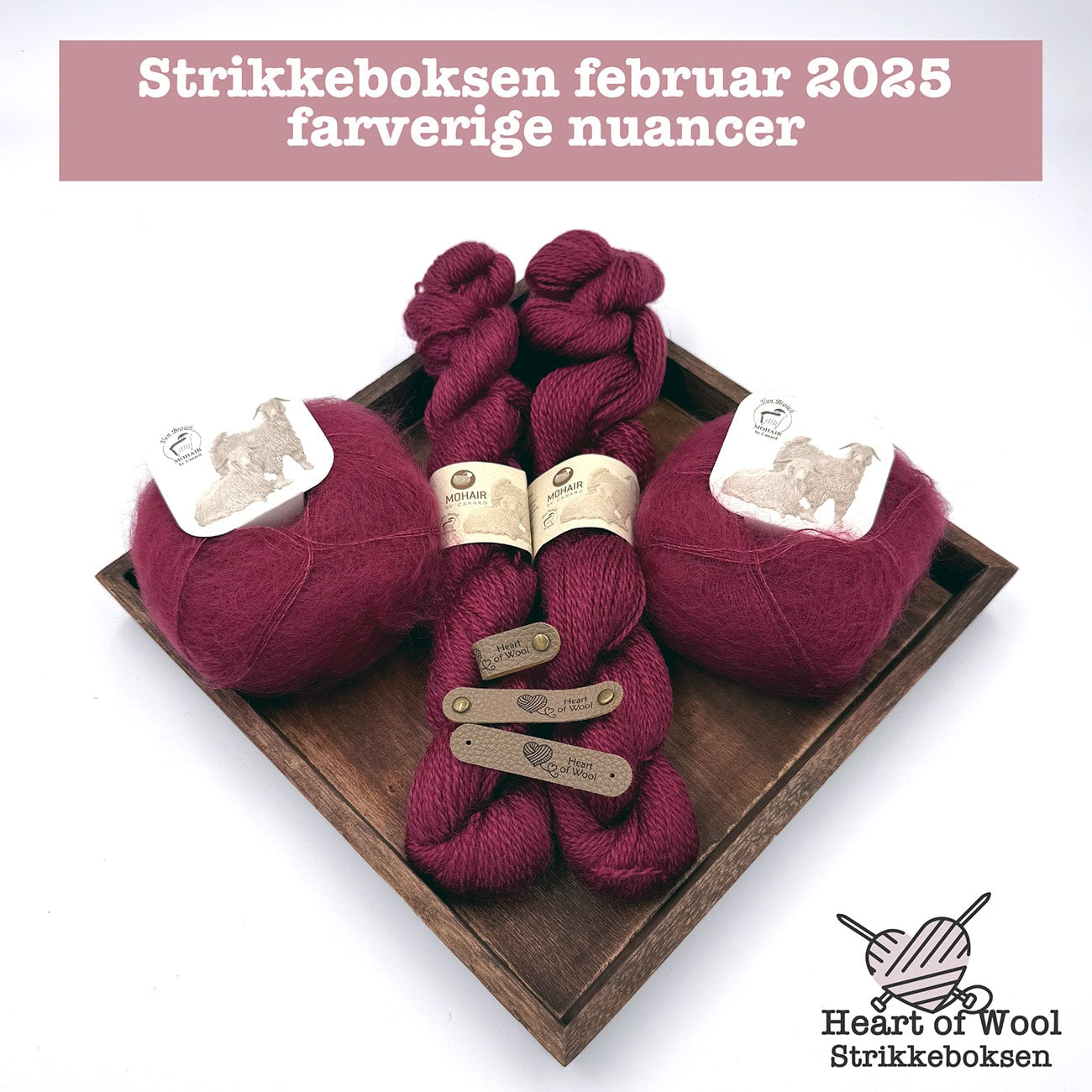 Strikkeboksen februar 2025 farverige nuancer