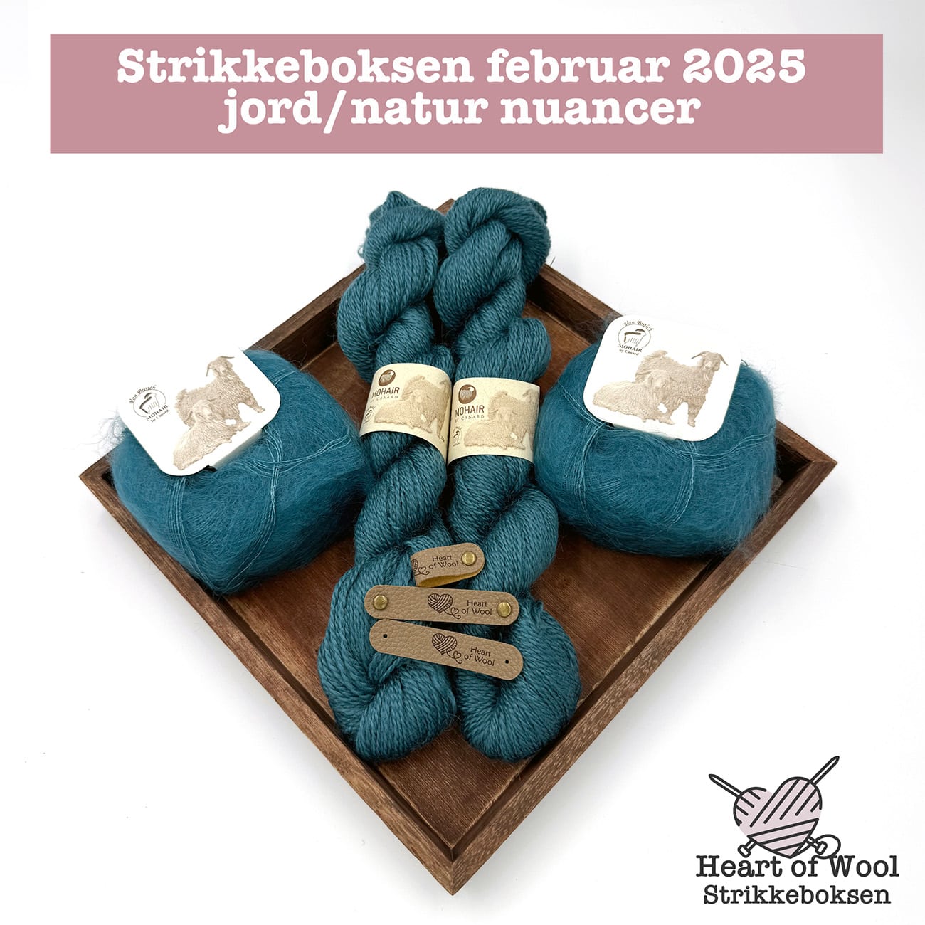 Strikkeboksen februar 2025 jord/natur nuancer