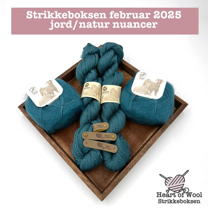 Strikkeboksen februar 2025 jord/natur nuancer