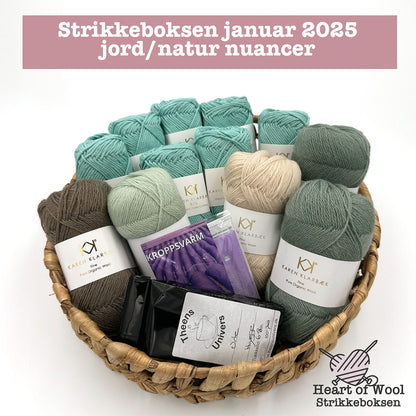 Strikkeboksen januar 2025 jord/natur nuancer