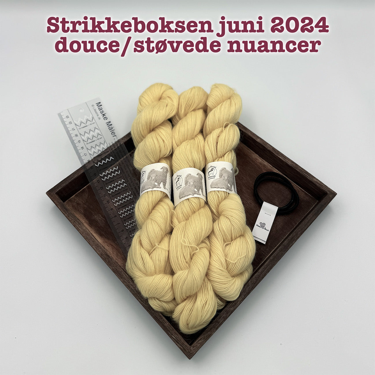 Strikkeboksen juni 2024 douce/støvede nuancer - Mohair by Canard - 1-trådet kidmohair
