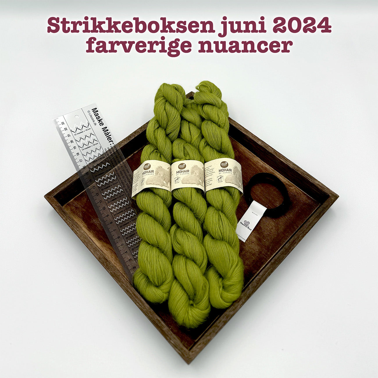 Strikkeboksen juni 2024 farverige nuancer - Mohair by Canard - 1-trådet kidmohair