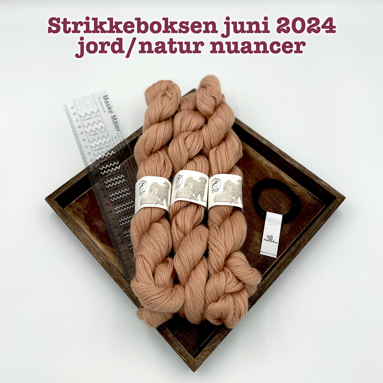 Strikkeboksen juni 2024 jord/natur nuancer - Mohair by Canard - 1-trådet kidmohair