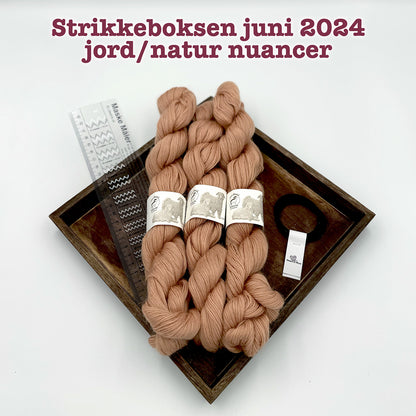 Strikkeboksen juni 2024 jord/natur nuancer - Mohair by Canard - 1-trådet kidmohair