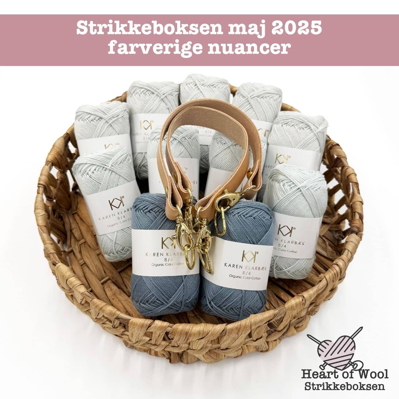 Strikkeboksen maj 2025 farverige nuancer