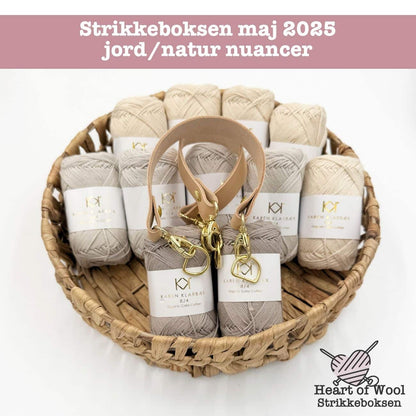 Strikkeboksen maj 2025 jord/natur nuancer