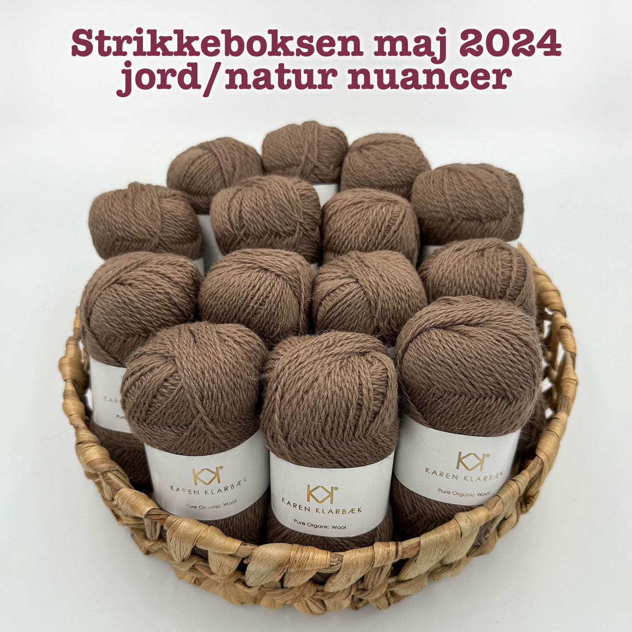 Strikkeboksen maj 2024 jord/natur nuancer karen klarbæk