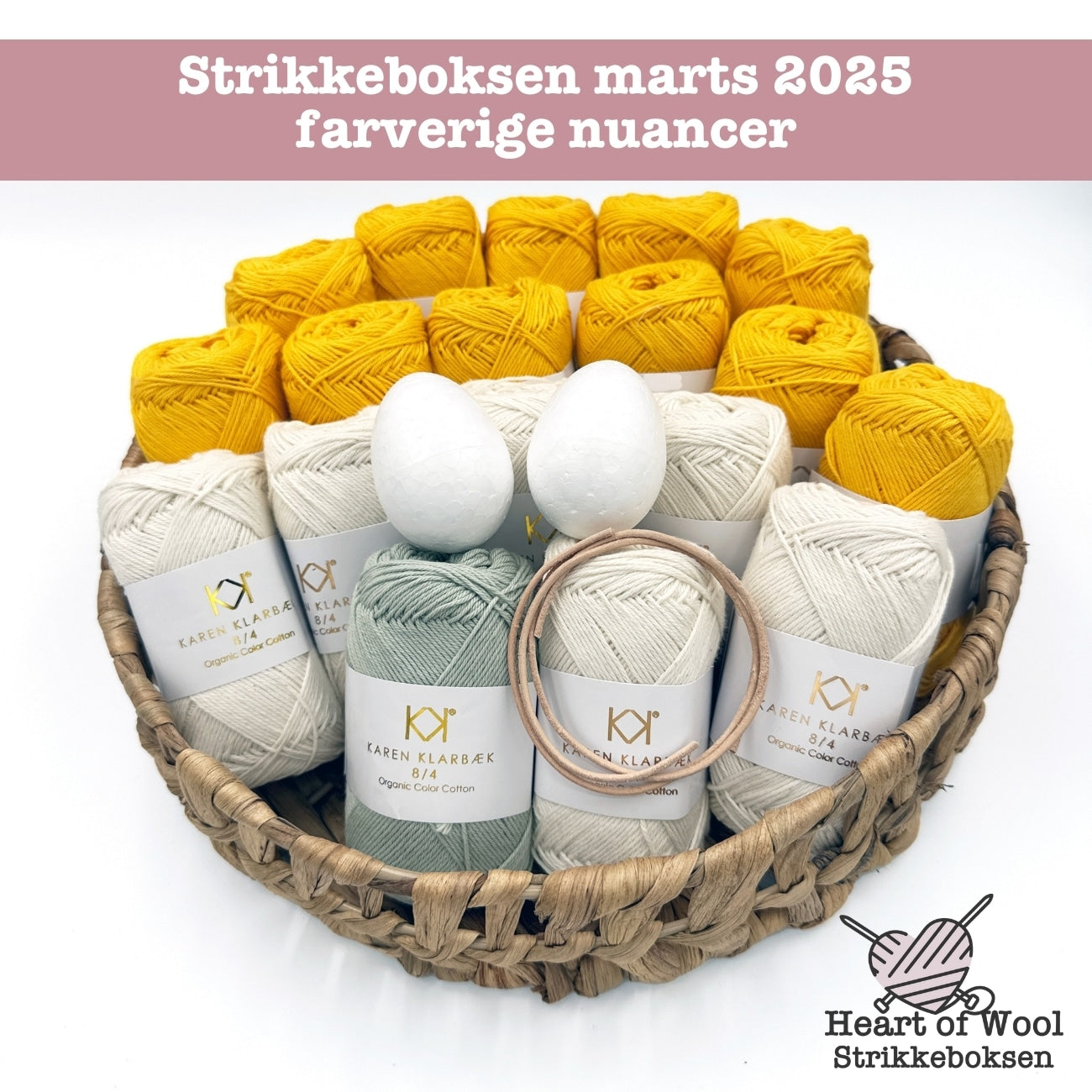 Strikkeboksen marts 2025 farverige nuancer