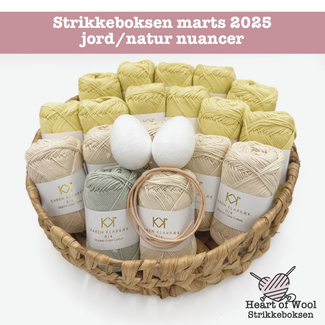 Strikkeboksen marts 2025 jord/natur nuancer