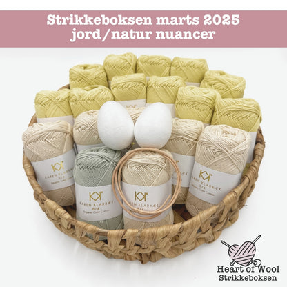 Strikkeboksen marts 2025 jord/natur nuancer