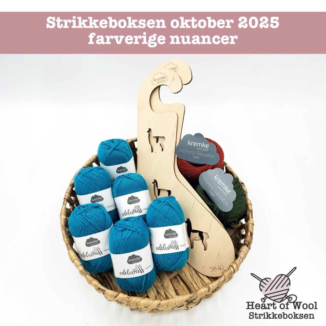 Strikkeboksen oktober 2025 farverige nuancer