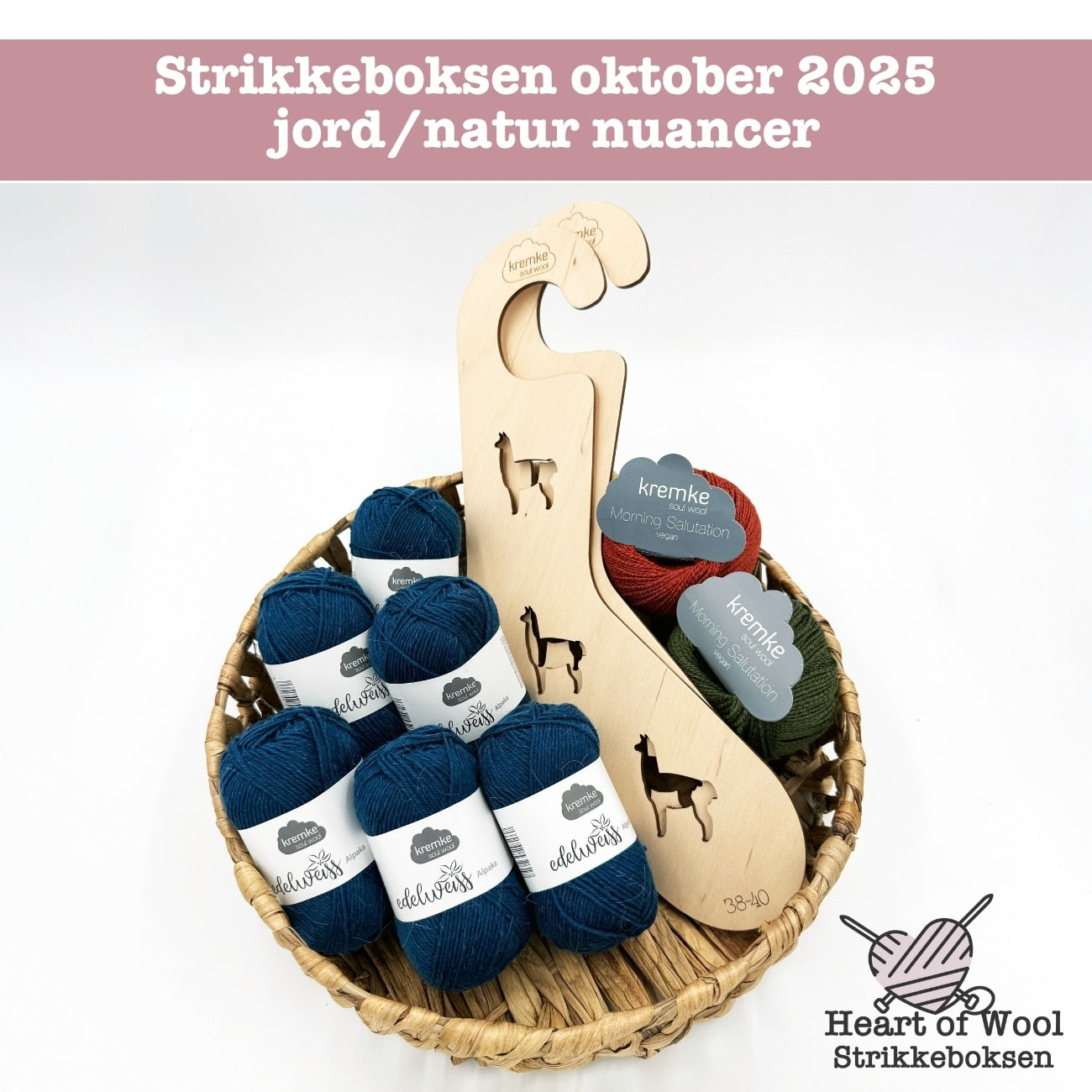 Strikkeboksen oktober 2025 jord/natur nuancer